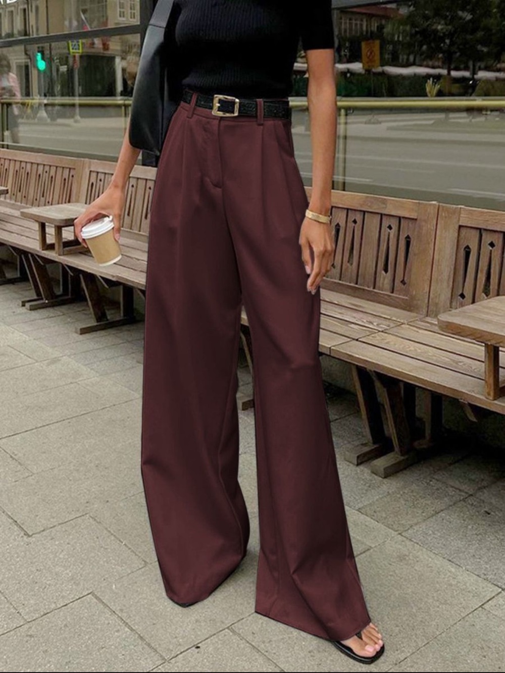 Commense Wide-Leg High-Waist Pants - NWT